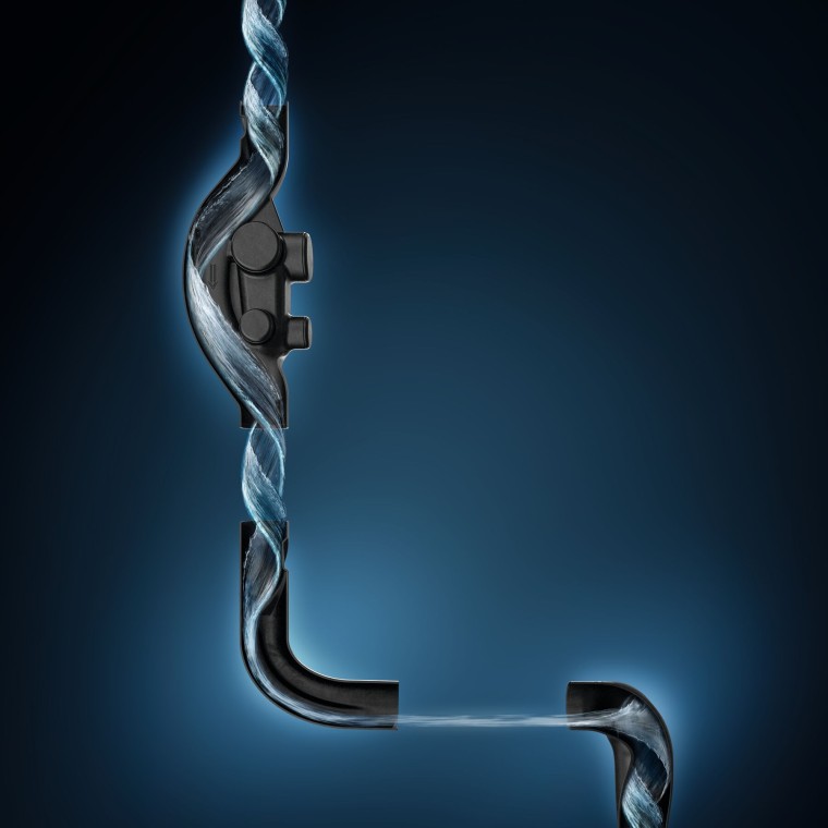 Hydraulically optimised water flow with Geberit SuperTube fittings.